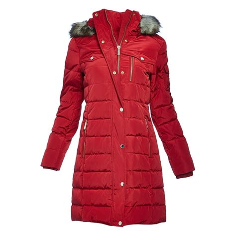 michael kors red winter set|michael kors ladies jacket.